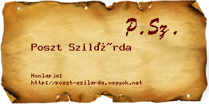 Poszt Szilárda névjegykártya